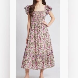 CLEOBELLA Anika Floral Organic Cotton Voile Maxi Dress Size M